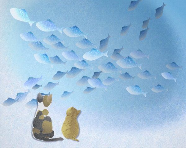 画像1: ６切イラスト＜fish＞ (1)