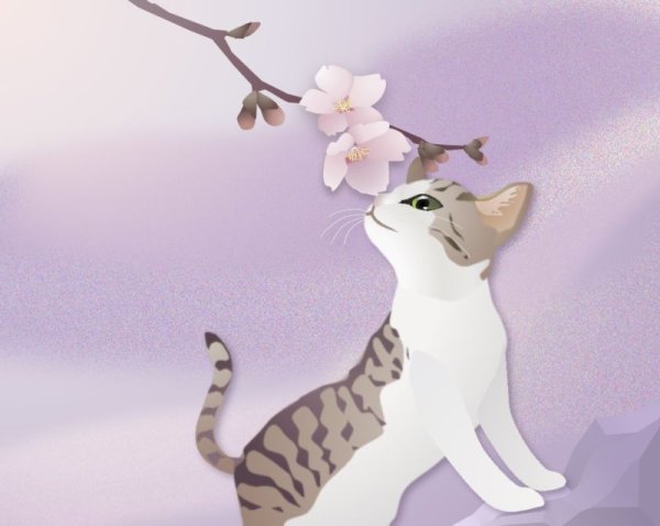 画像1: ６切イラスト＜開花＞ (1)