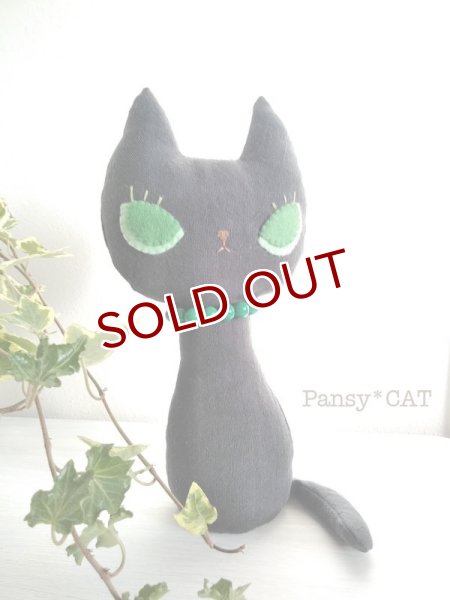 画像1: Pansy*CAT【M】墨黒リネン（一部寄付） (1)