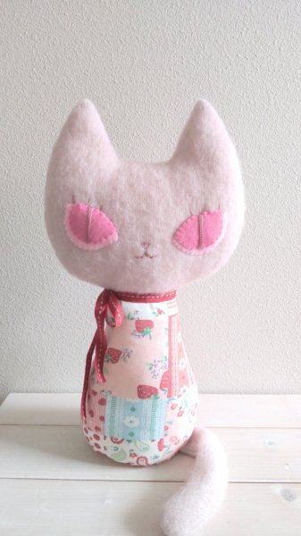 画像1: Pansy*CAT【L】パッチワーク・ピンク (1)