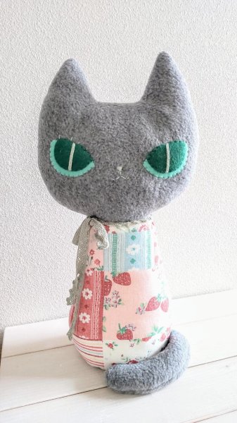 画像1: Pansy*CAT【L】パッチワーク・グレー (1)