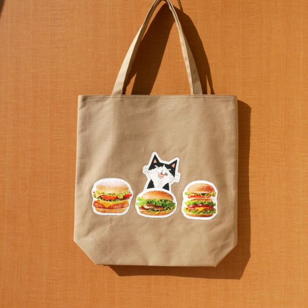 画像1: 食いしん坊トートバッグ (1)