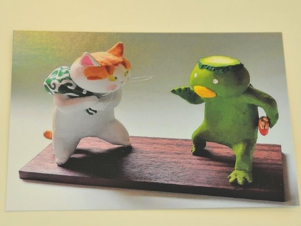 画像1: 高橋理佐：ポストカード「泥棒ネコとかっぱらい」 (1)