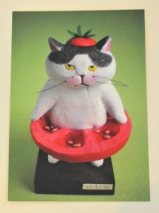 画像1: 高橋理佐：ポストカード「トマトまとう」 (1)