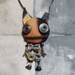 画像1: G*-ROBO：機械ネコ2wayシリーズ（ブローチ＆ペンダント）G2 (1)