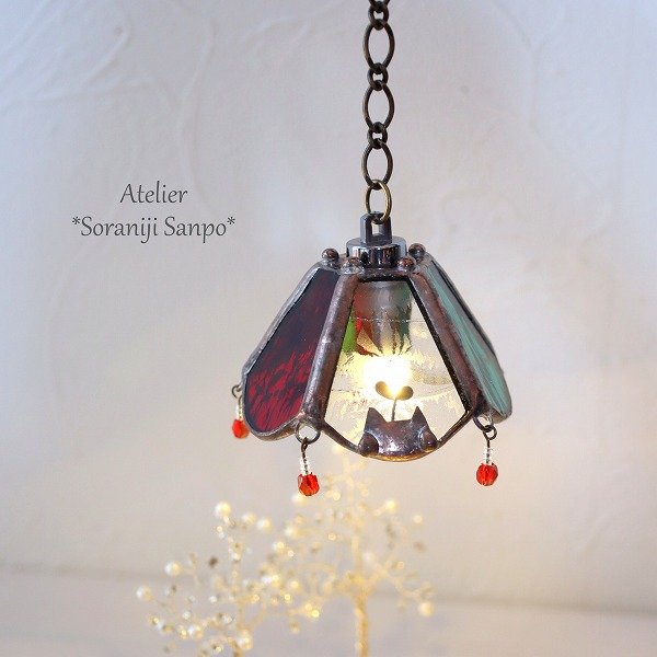画像1: クリスマス色のミニチュア吊り下げランプ (1)