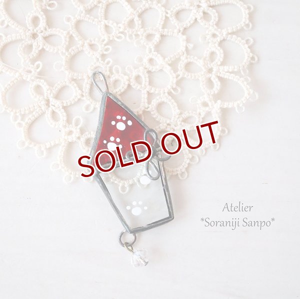 画像1: クリスマスカラーのお家のミニオーナメント　レッド (1)