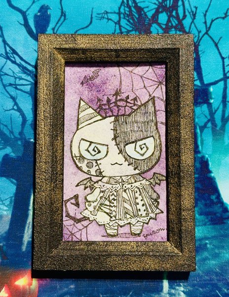 画像1: ゆーぽん：水彩原画「Darkness Dress」(全額寄付） (1)