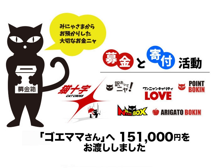 猫十字から支援報告