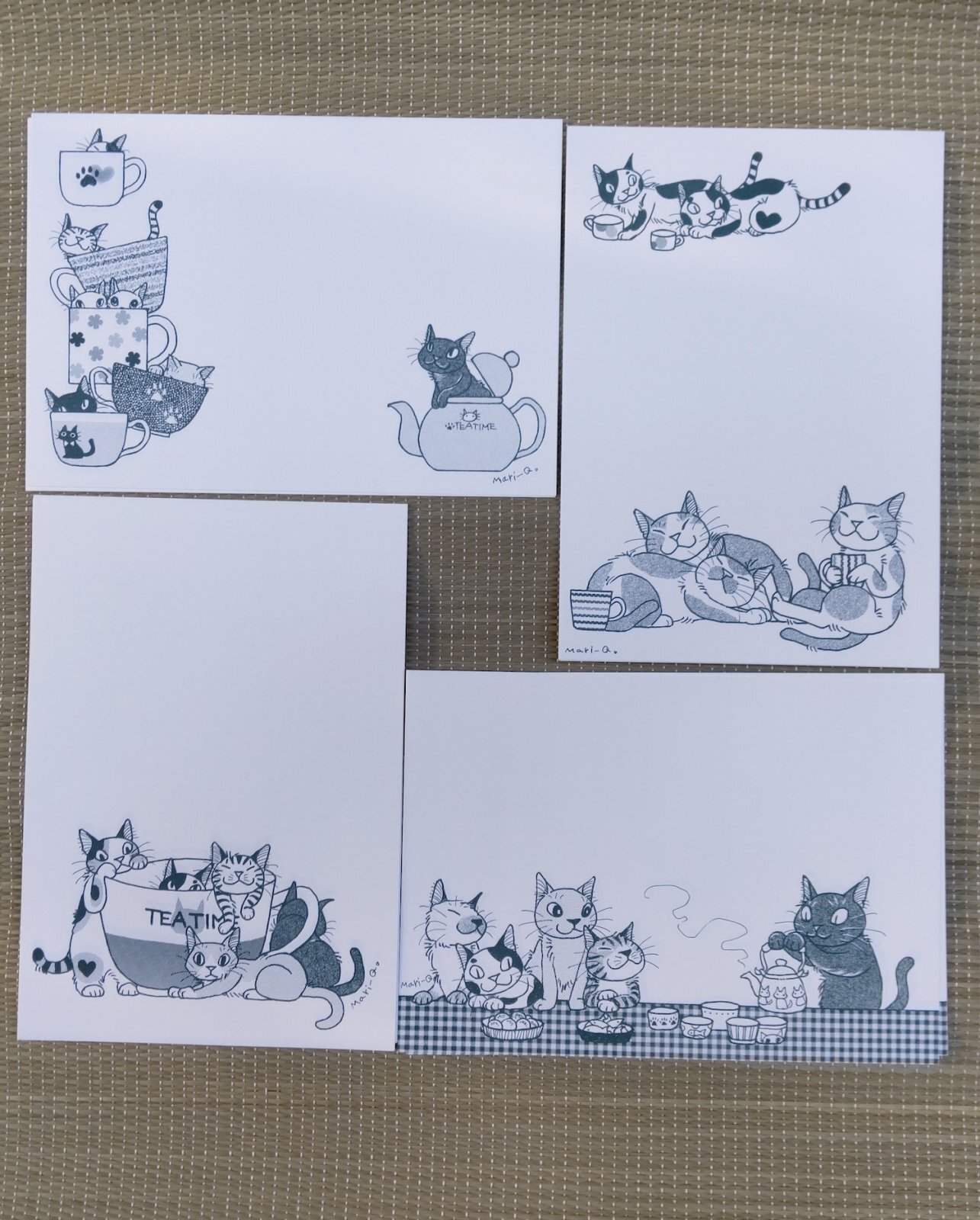 【Mari−Ｑ。】ポストカードクリスマス柄補充＆おたのしみレターセット「Teatime」が入荷！