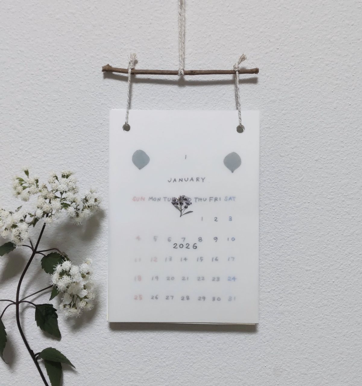 【Pansy*】手作り押し花カレンダー2026&ねこちゃんのおもちゃロリポップVer.2が入荷しました!