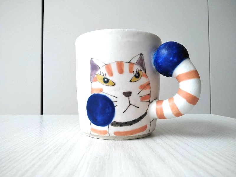 猫パンチマグカップ アッパーパンチ 9 外山亜基雄 笠間焼 にゃん太通販