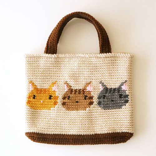 猫ニットバッグ