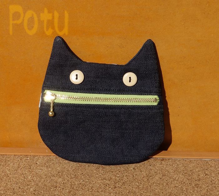 お口チャックねこ ポケットティッシュケース<きみどり色の口>【2月のスペシャル企画Potu】<にゃん太通販> ポケットティッシュケース 猫