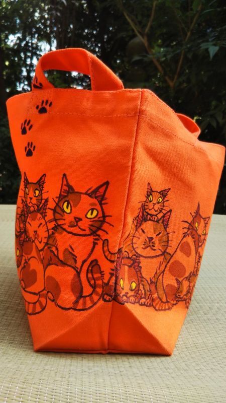 手描き猫トートバッグ