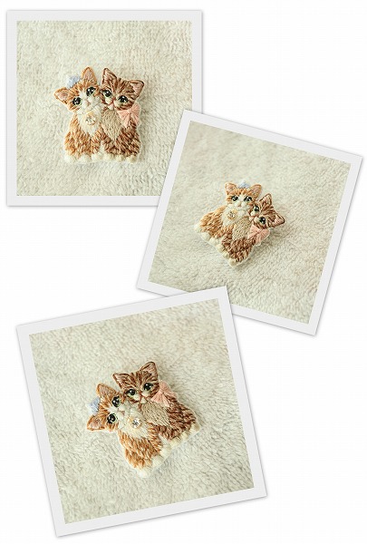 刺繍ブローチ