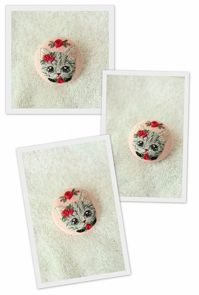 刺繍ブローチ