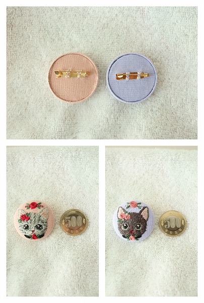 刺繍ブローチ
