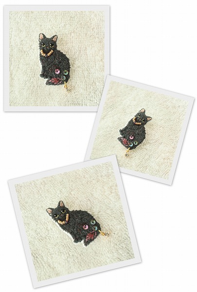刺繍ブローチ